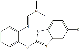 N'-{2-[(5-chloro-1,3-benzothiazol-2-yl)thio]phenyl}-N,N-dimethyliminoformamide Struktur