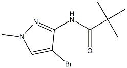 N1-(4-bromo-1-methyl-1H-pyrazol-3-yl)-2,2-dimethylpropanamide Struktur