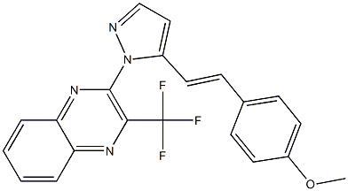 methyl 4-(2-{1-[3-(trifluoromethyl)-2-quinoxalinyl]-1H-pyrazol-5-yl}vinyl)phenyl ether Struktur