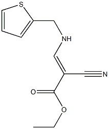 ethyl 2-cyano-3-[(2-thienylmethyl)amino]acrylate Struktur