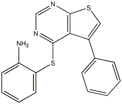 2-[(5-phenylthieno[2,3-d]pyrimidin-4-yl)thio]aniline Struktur