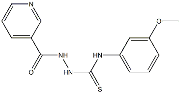 N1-(3-methoxyphenyl)-2-(3-pyridylcarbonyl)hydrazine-1-carbothioamide Struktur