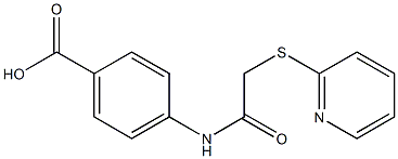 4-{[2-(2-pyridylthio)acetyl]amino}benzoic acid Struktur