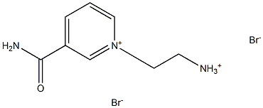 3-(aminocarbonyl)-1-(2-ammonioethyl)pyridinium dibromide Struktur