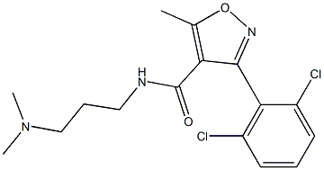 N4-[3-(dimethylamino)propyl]-3-(2,6-dichlorophenyl)-5-methylisoxazole-4-carboxamide Struktur