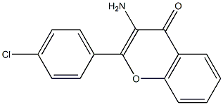 3-amino-2-(4-chlorophenyl)-4H-chromen-4-one Struktur