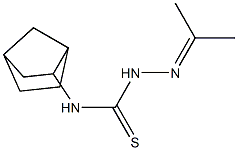 N1-bicyclo[2.2.1]hept-2-yl-2-(1-methylethylidene)hydrazine-1-carbothioamide Struktur