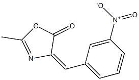 2-methyl-4-(3-nitrobenzylidene)-4,5-dihydro-1,3-oxazol-5-one Struktur