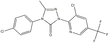 4-(4-chlorophenyl)-2-[3-chloro-5-(trifluoromethyl)-2-pyridinyl]-5-methyl-2,4-dihydro-3H-1,2,4-triazol-3-one Struktur