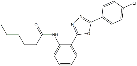 N1-{2-[5-(4-chlorophenyl)-1,3,4-oxadiazol-2-yl]phenyl}hexanamide Struktur