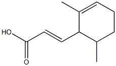 (2E)-3-(2,6-dimethylcyclohex-2-enyl)acrylic acid Struktur