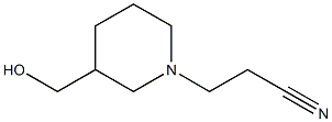 3-(3-(hydroxymethyl)piperidin-1-yl)propanenitrile Struktur