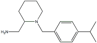 (1-{[4-(propan-2-yl)phenyl]methyl}piperidin-2-yl)methanamine Struktur