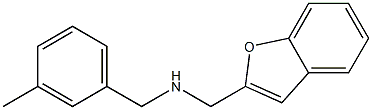 (1-benzofuran-2-ylmethyl)[(3-methylphenyl)methyl]amine Struktur