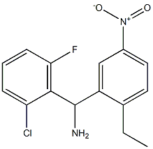 (2-chloro-6-fluorophenyl)(2-ethyl-5-nitrophenyl)methanamine Struktur