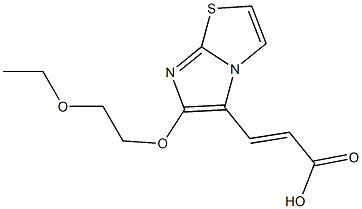 (2E)-3-[6-(2-ethoxyethoxy)imidazo[2,1-b][1,3]thiazol-5-yl]acrylic acid Struktur