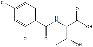 (2S,3R)-2-[(2,4-dichlorobenzoyl)amino]-3-hydroxybutanoic acid Struktur