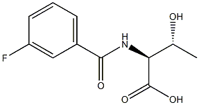 (2S,3R)-2-[(3-fluorobenzoyl)amino]-3-hydroxybutanoic acid Struktur