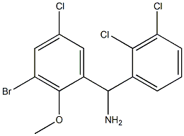 (3-bromo-5-chloro-2-methoxyphenyl)(2,3-dichlorophenyl)methanamine Struktur