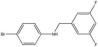 (4-bromophenyl)(3,5-difluorophenyl)methylamine Structure