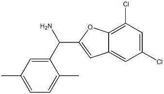 (5,7-dichloro-1-benzofuran-2-yl)(2,5-dimethylphenyl)methanamine Struktur