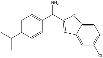 (5-chloro-1-benzofuran-2-yl)[4-(propan-2-yl)phenyl]methanamine Struktur