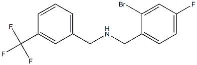 [(2-bromo-4-fluorophenyl)methyl]({[3-(trifluoromethyl)phenyl]methyl})amine Struktur