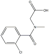 [(2-chlorobenzoyl)(methyl)amino]acetic acid Struktur