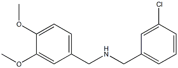 [(3-chlorophenyl)methyl][(3,4-dimethoxyphenyl)methyl]amine Struktur