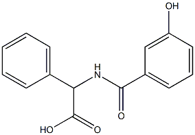 [(3-hydroxybenzoyl)amino](phenyl)acetic acid Struktur