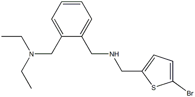 [(5-bromothiophen-2-yl)methyl]({2-[(diethylamino)methyl]phenyl}methyl)amine Struktur