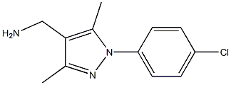 [1-(4-chlorophenyl)-3,5-dimethyl-1H-pyrazol-4-yl]methylamine Struktur