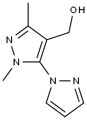 [1,3-dimethyl-5-(1H-pyrazol-1-yl)-1H-pyrazol-4-yl]methanol Struktur