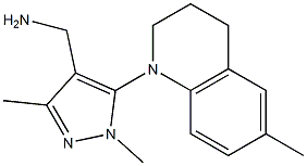 [1,3-dimethyl-5-(6-methyl-1,2,3,4-tetrahydroquinolin-1-yl)-1H-pyrazol-4-yl]methanamine Struktur