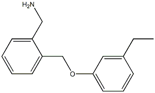 [2-(3-ethylphenoxymethyl)phenyl]methanamine Struktur