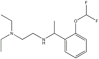 [2-(diethylamino)ethyl]({1-[2-(difluoromethoxy)phenyl]ethyl})amine Struktur