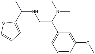 [2-(dimethylamino)-2-(3-methoxyphenyl)ethyl][1-(thiophen-2-yl)ethyl]amine Struktur