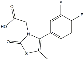 [4-(3,4-difluorophenyl)-5-methyl-2-oxo-1,3-thiazol-3(2H)-yl]acetic acid Struktur