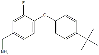 [4-(4-tert-butylphenoxy)-3-fluorophenyl]methanamine Struktur