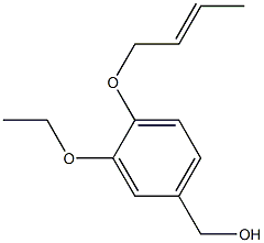 [4-(but-2-en-1-yloxy)-3-ethoxyphenyl]methanol Struktur