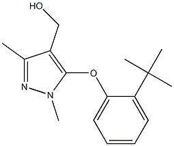 [5-(2-tert-butylphenoxy)-1,3-dimethyl-1H-pyrazol-4-yl]methanol Struktur