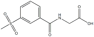 {[3-(methylsulfonyl)benzoyl]amino}acetic acid Struktur