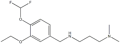 {[4-(difluoromethoxy)-3-ethoxyphenyl]methyl}[3-(dimethylamino)propyl]amine Struktur