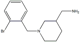 {1-[(2-bromophenyl)methyl]piperidin-3-yl}methanamine Struktur