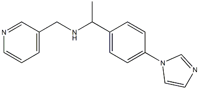 {1-[4-(1H-imidazol-1-yl)phenyl]ethyl}(pyridin-3-ylmethyl)amine Struktur