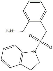 {2-[(2,3-dihydro-1H-indole-1-sulfonyl)methyl]phenyl}methanamine Struktur