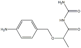 {2-[(4-aminophenyl)methoxy]propanoyl}urea Struktur