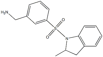 {3-[(2-methyl-2,3-dihydro-1H-indole-1-)sulfonyl]phenyl}methanamine Struktur