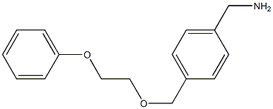 {4-[(2-phenoxyethoxy)methyl]phenyl}methanamine Struktur