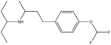 {4-[4-(difluoromethoxy)phenyl]butan-2-yl}(pentan-3-yl)amine Struktur